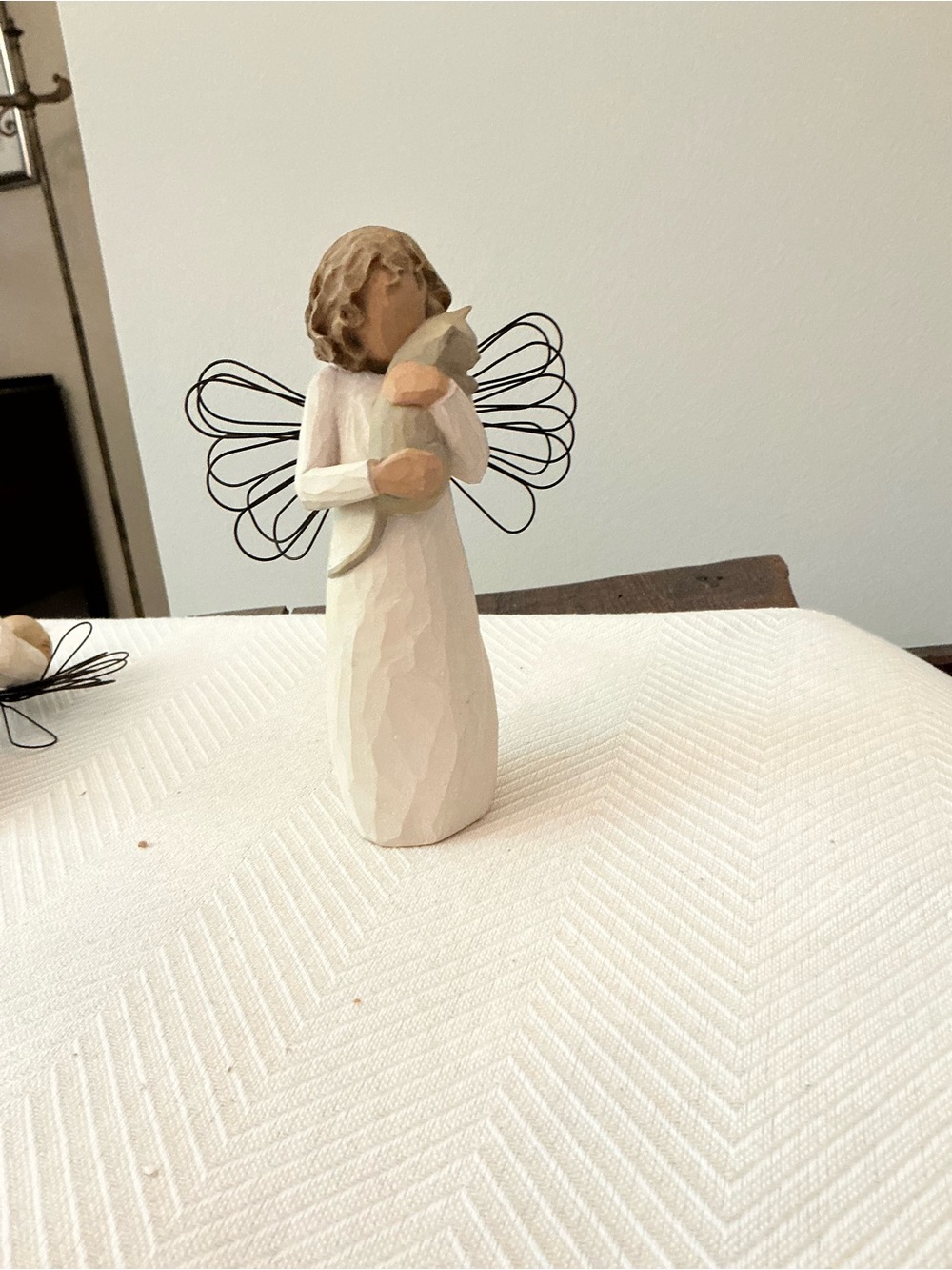 Willow Tree Angel “with affection” holding Cat
